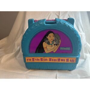 90s Vintage Disney‎ Pocahontas Lunch Box Thermos Brand Work Storage Box